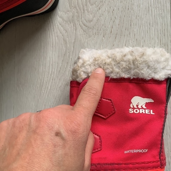 SOREL Girl Boots Yoot PAC waterproof size 10 winter snow hot pin Sherpa lace up - Picture 7 of 10